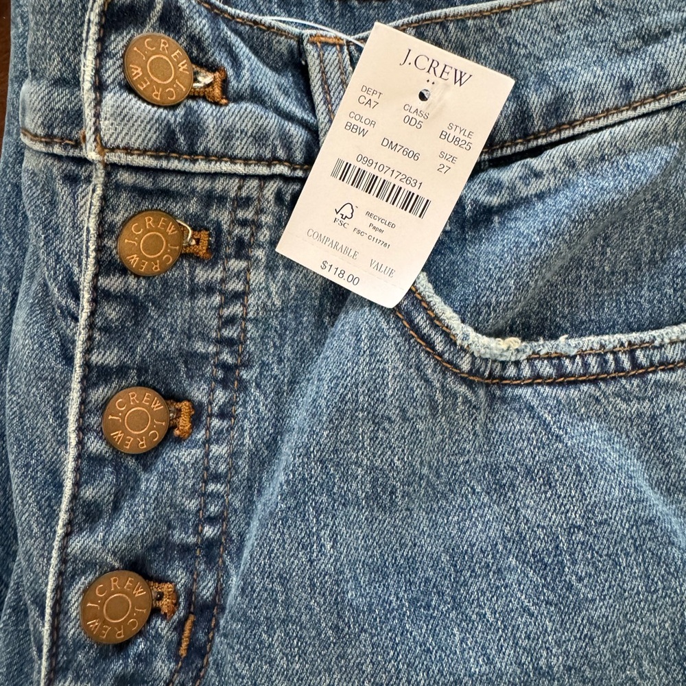 J Crew Wide Leg full length jeans 27 NWT